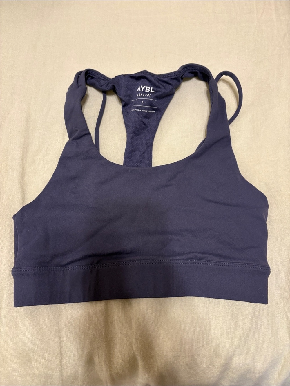 AYBL Plum/Navy Racerback Sports Bra - Picture 2 of 2